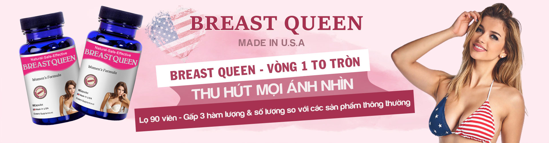 banner breast queen 90 viên